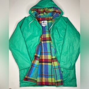Vintage Misty Harbor Rain All Weather Slicker Coat Seafoam Green Women’s Sz Lg